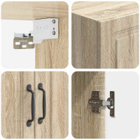 Produktbild för Väggmonterat skåp Sonoma-ek 66 x 34,5 x 90 cm Konstruerat trä
