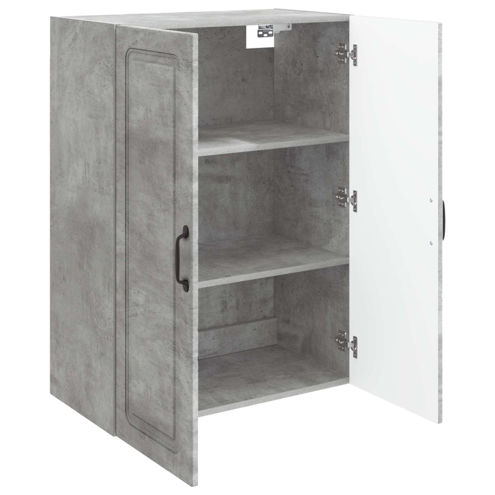 Produktbild för Väggmonterat skåp Betonggrå 66 x 34,5 x 90 cm Konstruerat trä