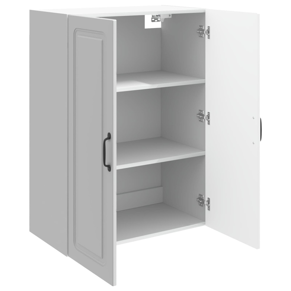Produktbild för Väggmonterat skåp Vit högglans 66 x 34,5 x 90 cm
