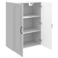 Produktbild för Väggmonterat skåp Vit högglans 66 x 34,5 x 90 cm