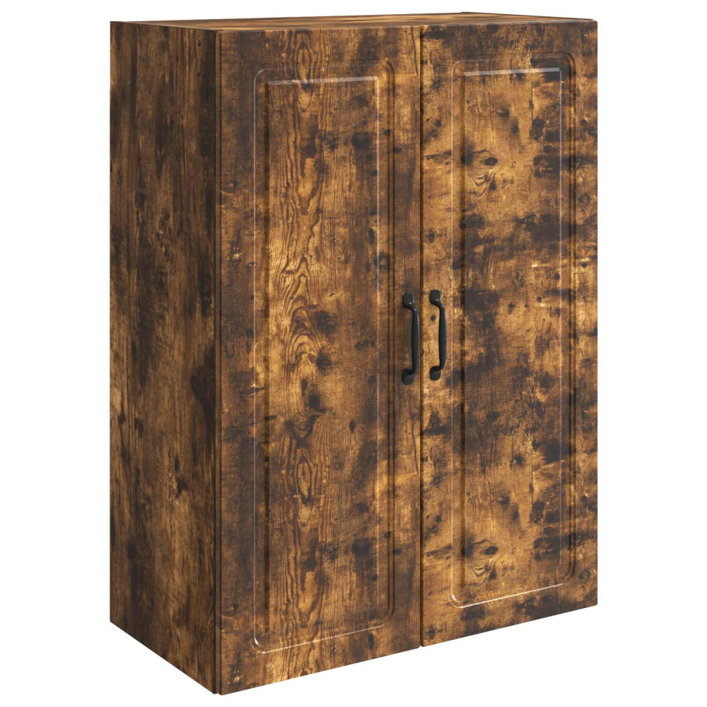 Produktbild för Väggmonterat skåp Rökt ek 66 x 34,5 x 90 cm Konstruerat trä