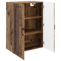 Produktbild för Väggmonterat skåp Gammalt trä 66 x 34,5 x 90 cm Konstruerat trä