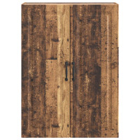 Produktbild för Väggmonterat skåp Gammalt trä 66 x 34,5 x 90 cm Konstruerat trä