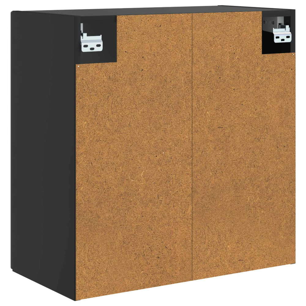 Produktbild för Väggmonterat skåp Svart 59 x 31 x 60 cm Konstruerat trä