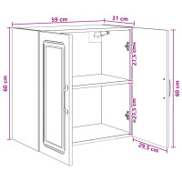 Produktbild för Väggmonterat skåp Betonggrå 59 x 31 x 60 cm Konstruerat trä
