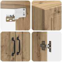 Produktbild för Väggmonterat skåp Artisan-ek 59 x 31 x 60 cm Konstruerat trä