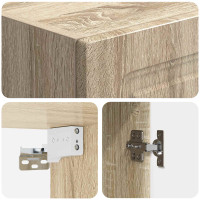Produktbild för Väggmonterat skåp Sonoma-ek 33 x 34,5 x 90 cm Konstruerat trä