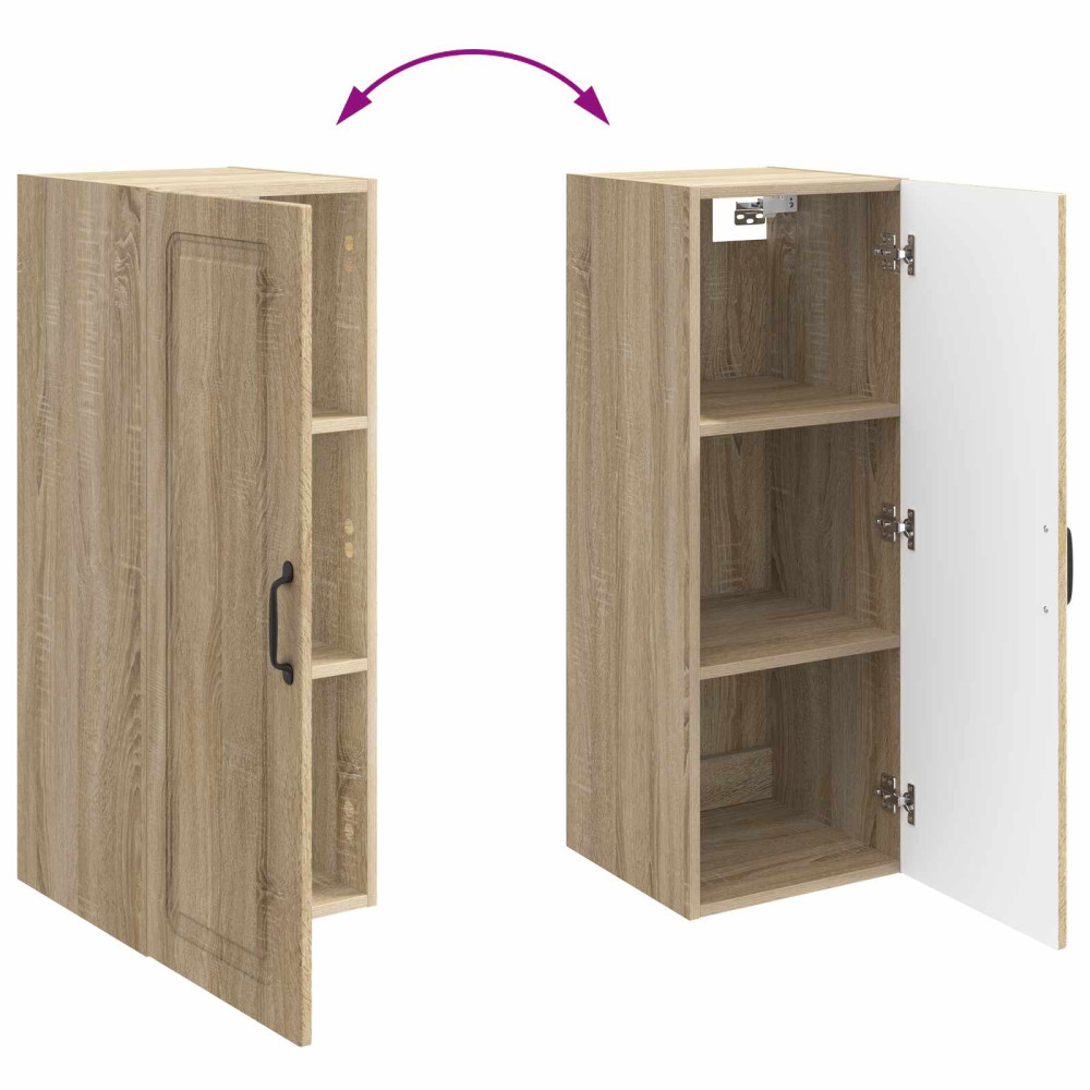 Produktbild för Väggmonterat skåp Sonoma-ek 33 x 34,5 x 90 cm Konstruerat trä