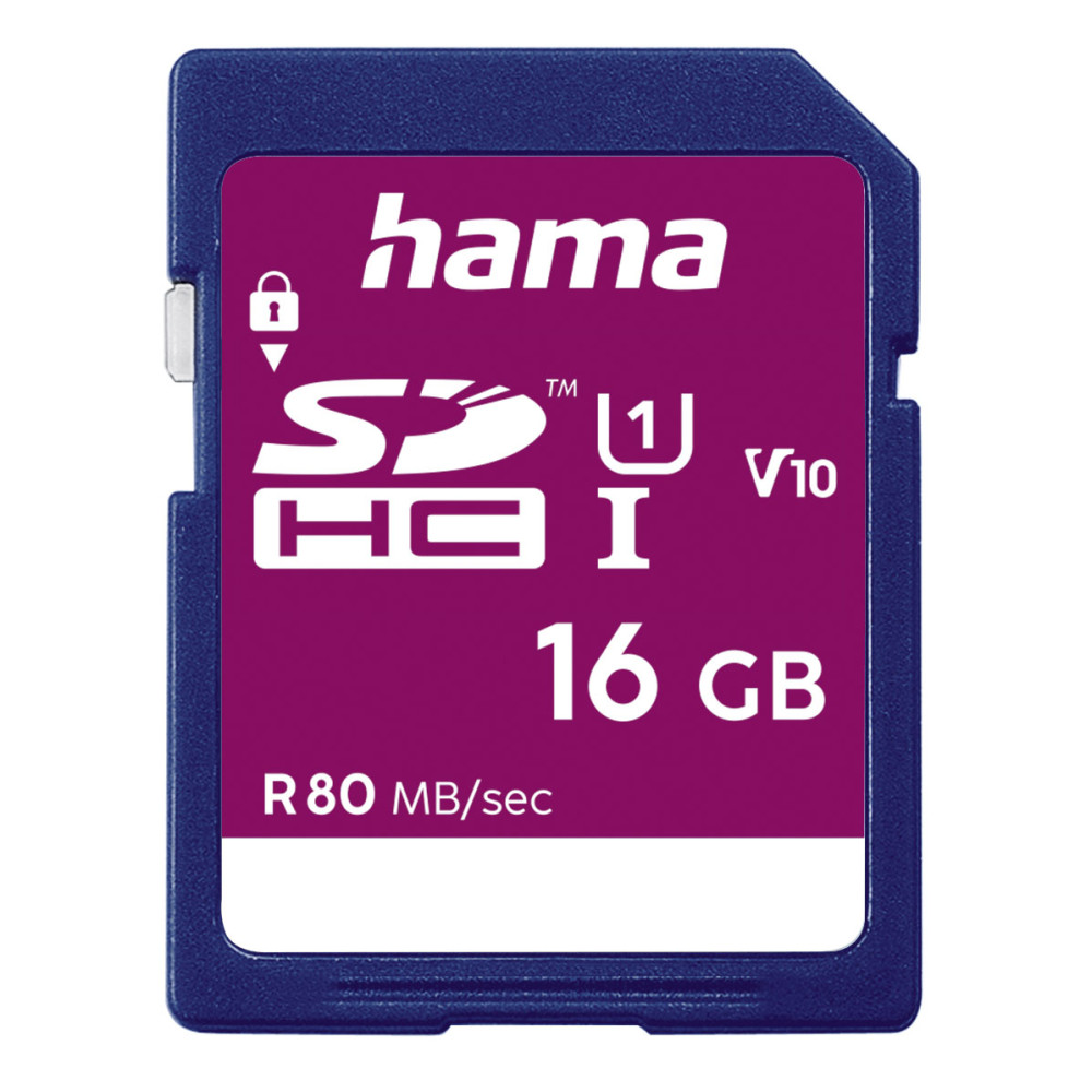Produktbild för Memory Card SDHC 16GB Class 10 UI V10 80MB/s