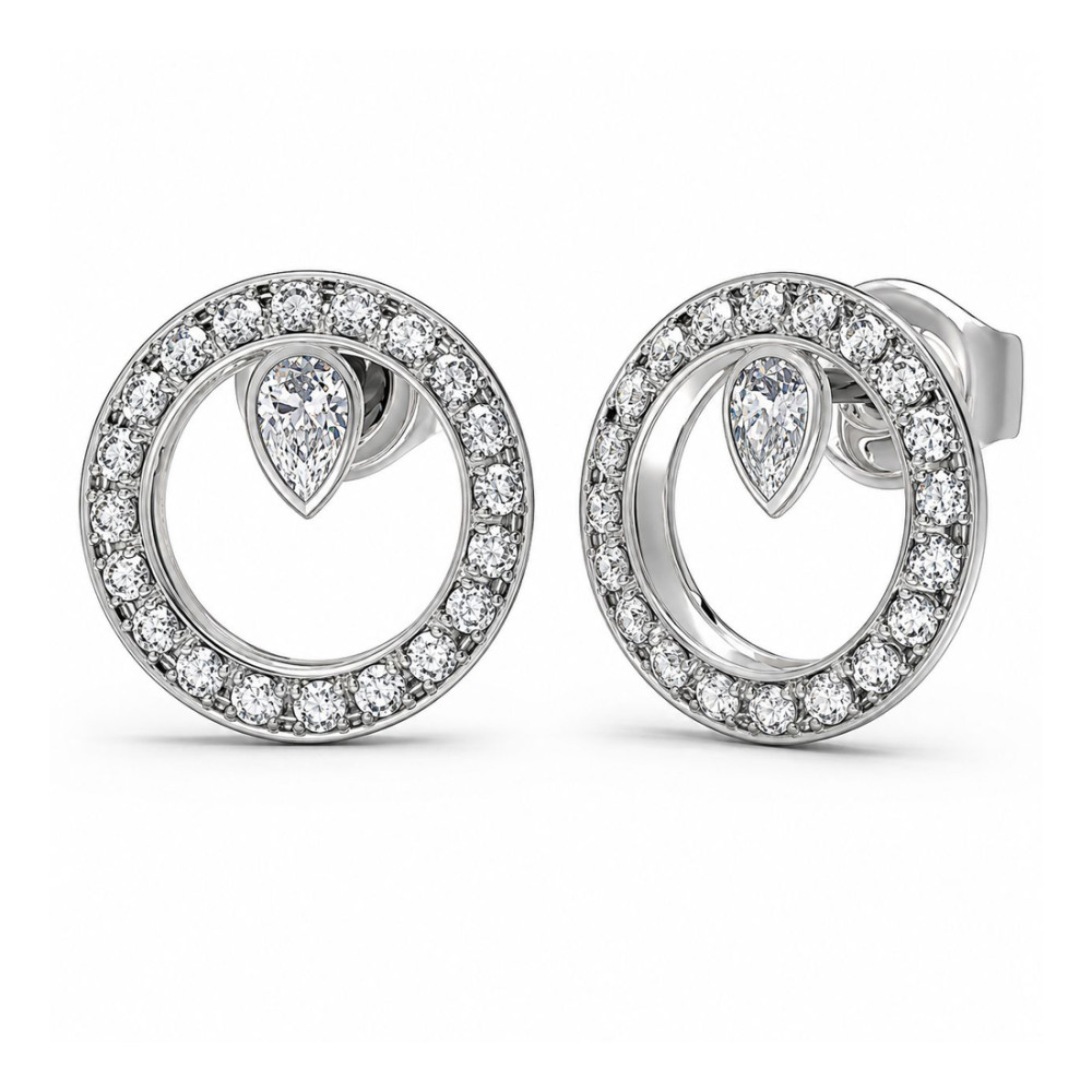 Produktbild för GUESS JUBE04655JWRH - Earrings Dam (1,5CM)
