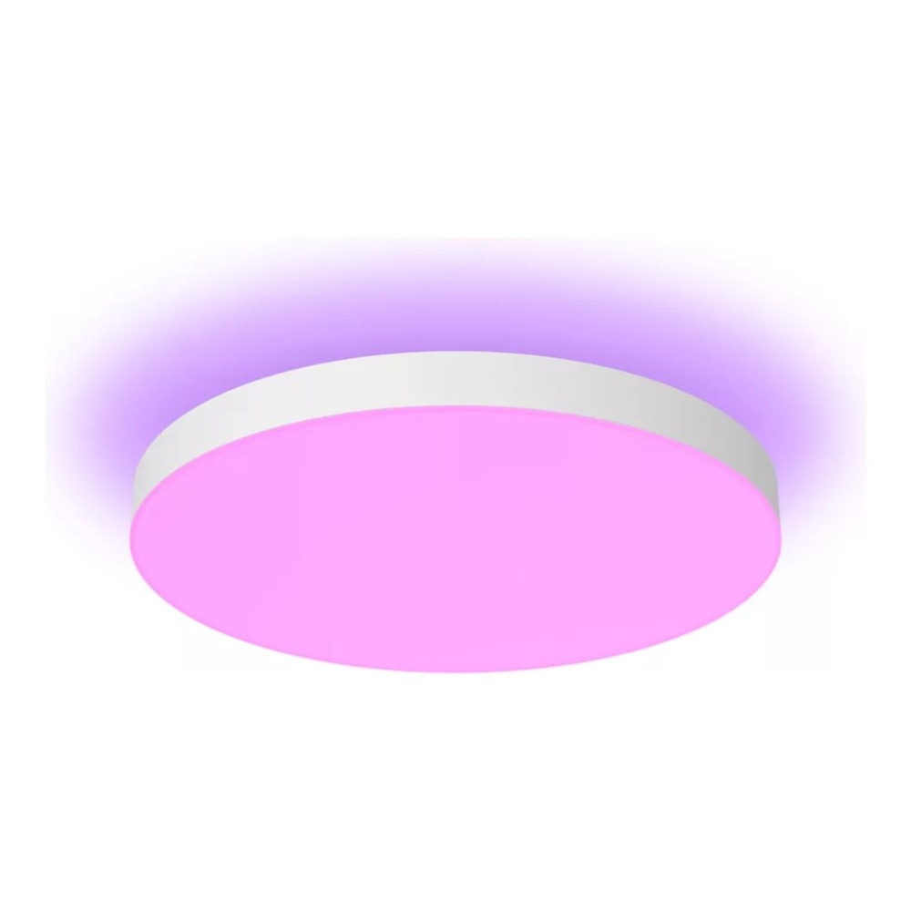 Produktbild för Philips Hue White and Color Ambiance Datura - taklampspanel - LED - 48 W - 16 miljoner färger/varmt till kallt vitt ljus - 2000-6500 K - round small - vit