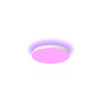 Produktbild för Philips Hue White and Color Ambiance Datura - taklampspanel - LED - 48 W - 16 miljoner färger/varmt till kallt vitt ljus - 2000-6500 K - round small - vit
