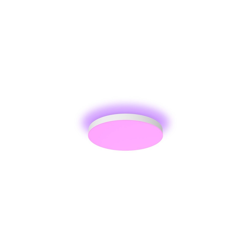 Produktbild för Philips Hue White and Color Ambiance Datura - taklampspanel - LED - 48 W - 16 miljoner färger/varmt till kallt vitt ljus - 2000-6500 K - round small - vit