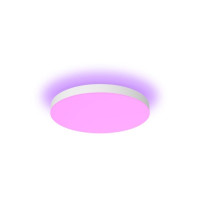 Produktbild för Philips Hue White and Color Ambiance Datura - taklampspanel - LED - 48 W - 16 miljoner färger/varmt till kallt vitt ljus - 2000-6500 K - round small - vit