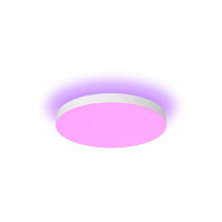 Produktbild för Philips Hue White and Color Ambiance Datura - taklampspanel - LED - 48 W - 16 miljoner färger/varmt till kallt vitt ljus - 2000-6500 K - round small - vit