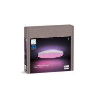 Produktbild för Philips Hue White and Color Ambiance Datura - taklampspanel - LED - 48 W - 16 miljoner färger/varmt till kallt vitt ljus - 2000-6500 K - round small - vit