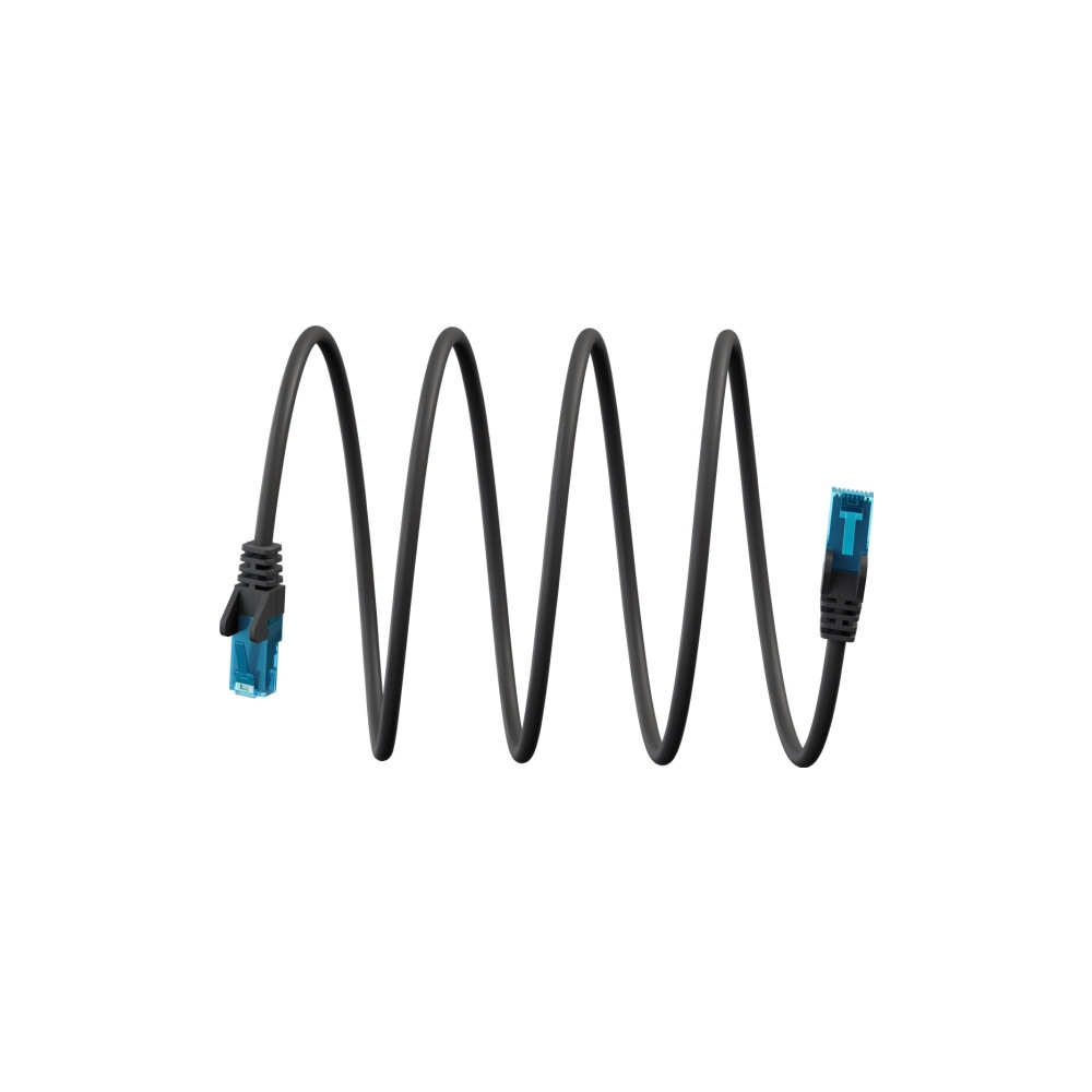 Produktbild för CAT 6A Patchkabel U/UTP, svart, 2 m
