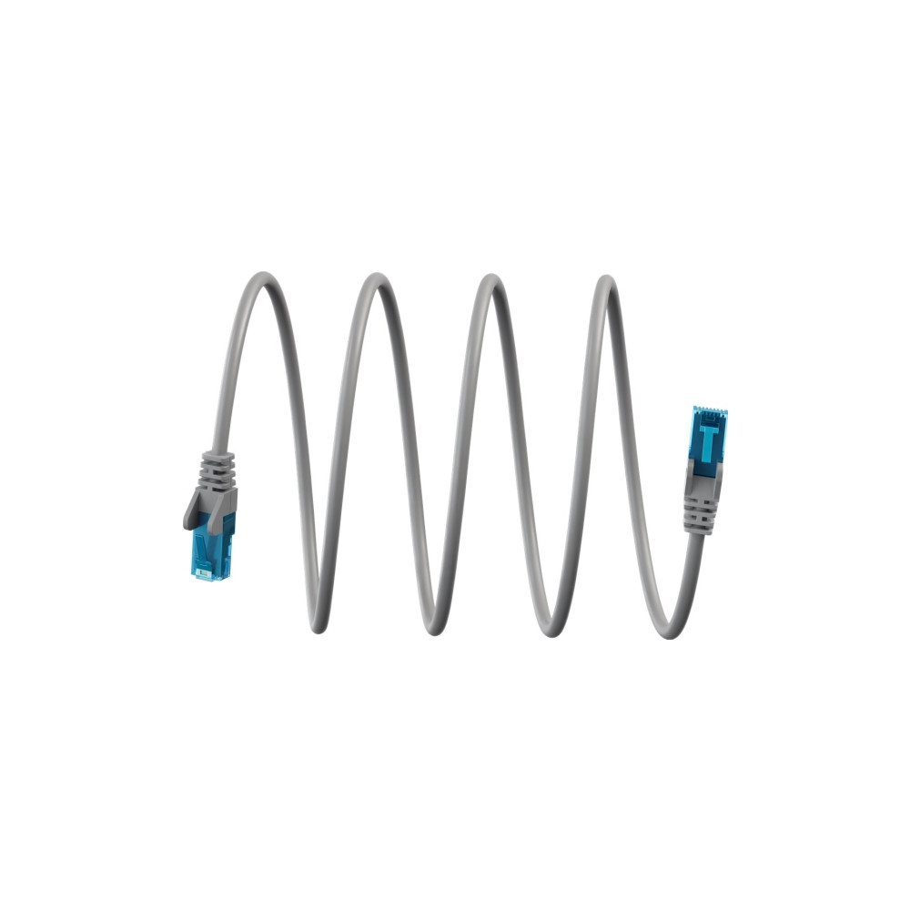 Produktbild för CAT 6A patchkabel U/UTP, grå, 3 m
