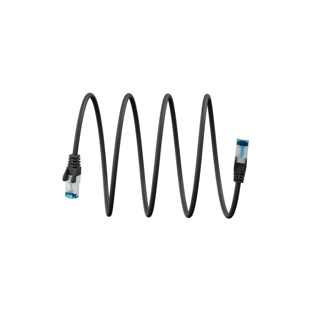 Produktbild för CAT 6A patchkabel S/FTP (PiMF) svart 3 m