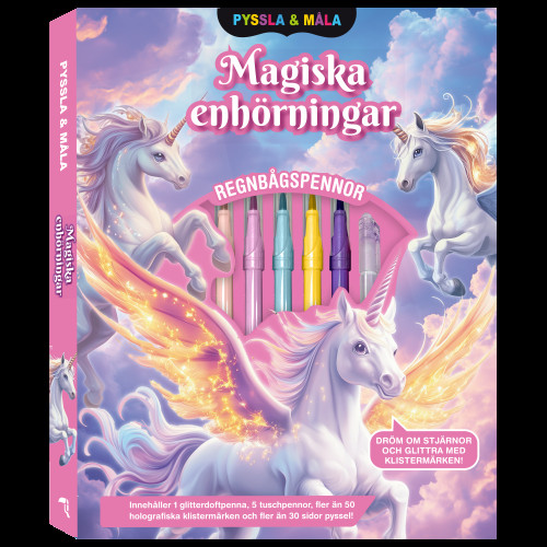 Tukan Förlag Pyssla och måla: Magiska enhörningar (bok)