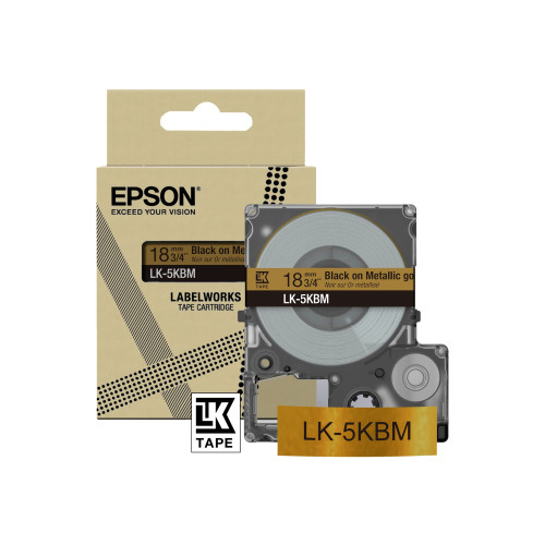 EPSON Epson LabelWorks LK-5KBM - bandpatron - 1 kassett(er) - Rulle (1,8 cm x 9 m)
