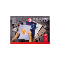 Produktbild för Talens Toned paper pad Cold colour mix | 42 x 29,7 cm (A3),...