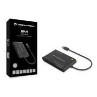 Produktbild för Conceptronic BIAN01B, EMV (chip och PIN), MMC, MS Micro (M2)...