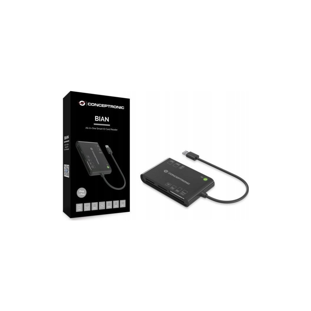 Produktbild för Conceptronic BIAN01B, EMV (chip och PIN), MMC, MS Micro (M2)...