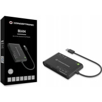 Produktbild för Conceptronic BIAN01B, EMV (chip och PIN), MMC, MS Micro (M2)...