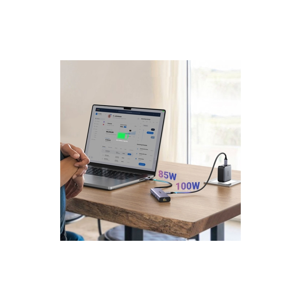 Produktbild för Ugreen - hubb - 6-i-1 USB C, 4K - 6 portar