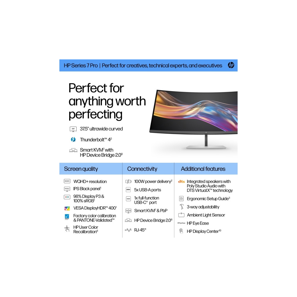 Produktbild för HP 738pu - Series 7 Pro - LED-skärm - böjd - 38" - HDR