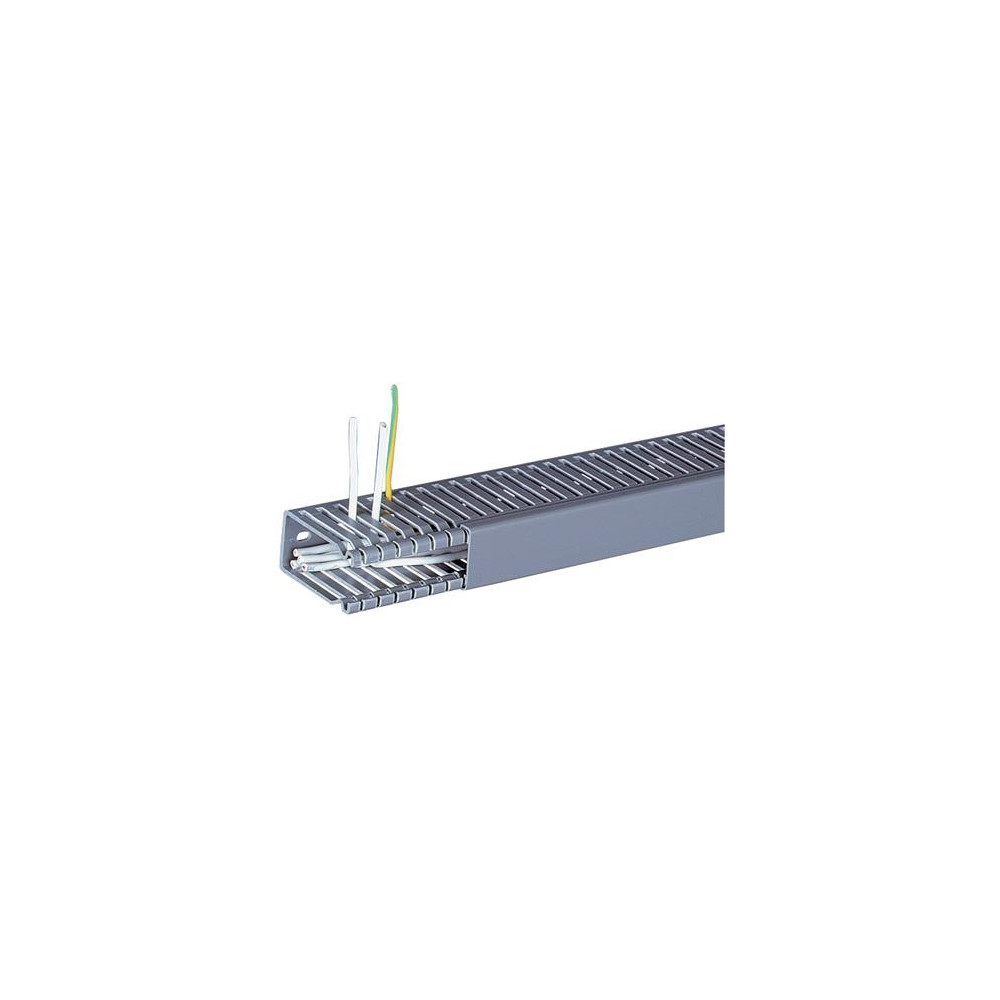 Produktbild för Hager BA68002507030B, Kabelränna, Grå, PVC, V0, 31 mm, 2000...