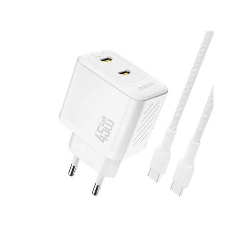 Dudao Dudao A28PCEU Adapter 45Watt 2xUSB-C (1m USB-C till USB-C-ka...