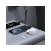 Produktbild för Dudao A28PCEU Adapter 45Watt 2xUSB-C (1m USB-C till USB-C-ka...