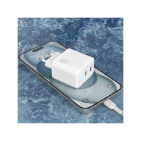 Produktbild för Dudao A28PCEU Adapter 45Watt 2xUSB-C (1m USB-C till USB-C-ka...