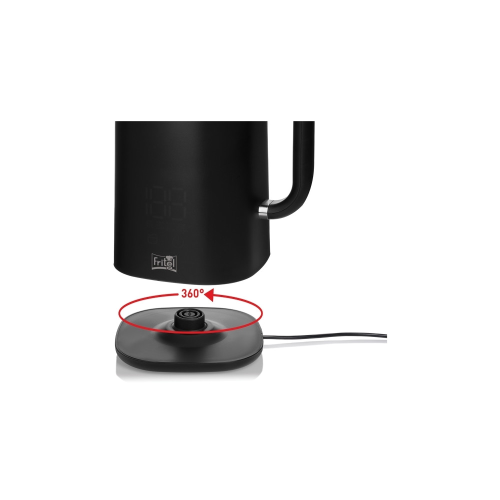 Produktbild för Fritel WK 2595, 1,7 l, 1500 W, Svart, Krom, Plast, Rostfritt...