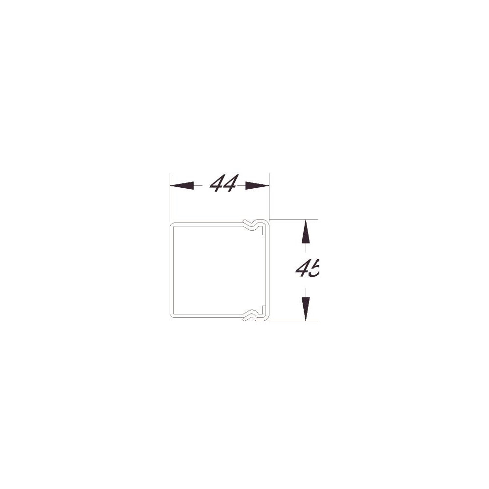 Produktbild för Hager BA64004007030B, Kabelränna, Grå, PVC, V0, 47 mm, 2000...