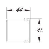 Produktbild för Hager BA64004007030B, Kabelränna, Grå, PVC, V0, 47 mm, 2000...