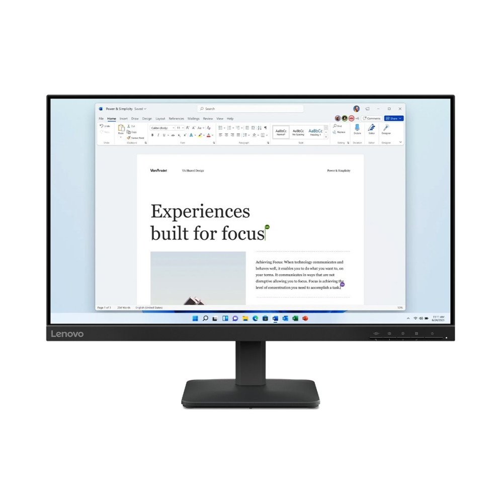 Produktbild för Lenovo L24-4e - LED-skärm - Full HD (1080p) - 24"