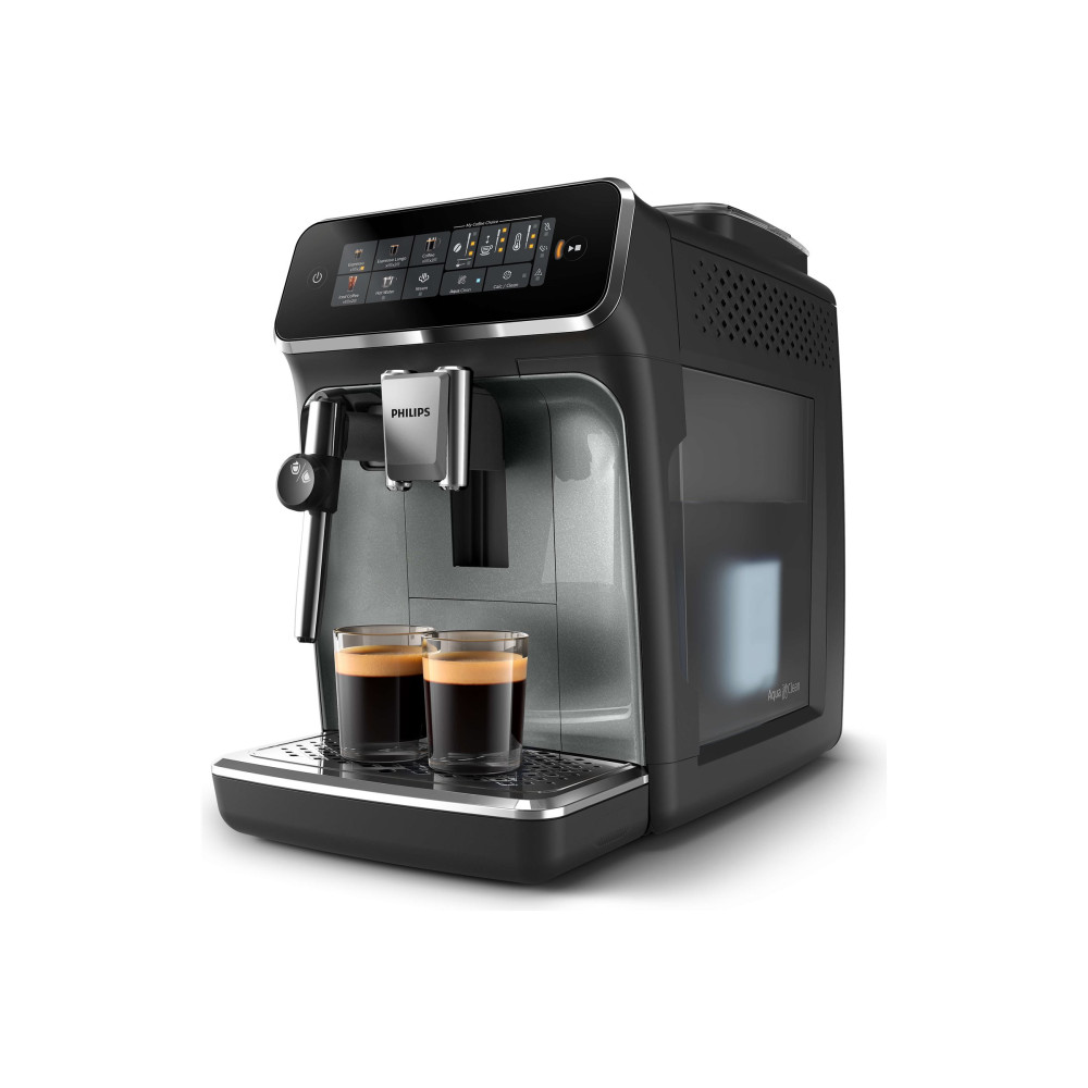 Produktbild för Philips 3300 series EP3329 - automatisk kaffekokare med mjölkskummare - 15 bar - black panther