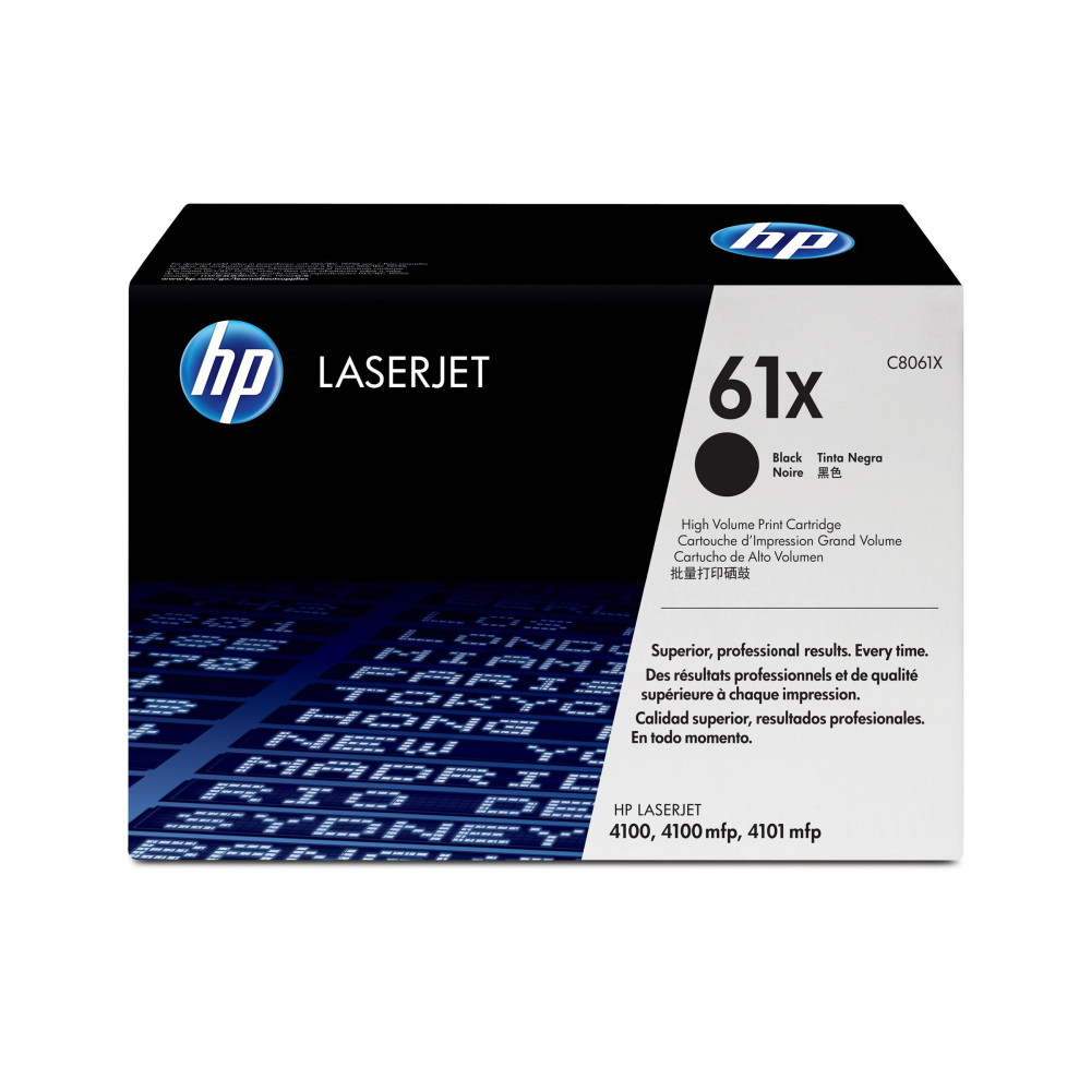 Produktbild för HP 61X - Lång livslängd - svart - original - LaserJet - tonerkassett (C8061X)
