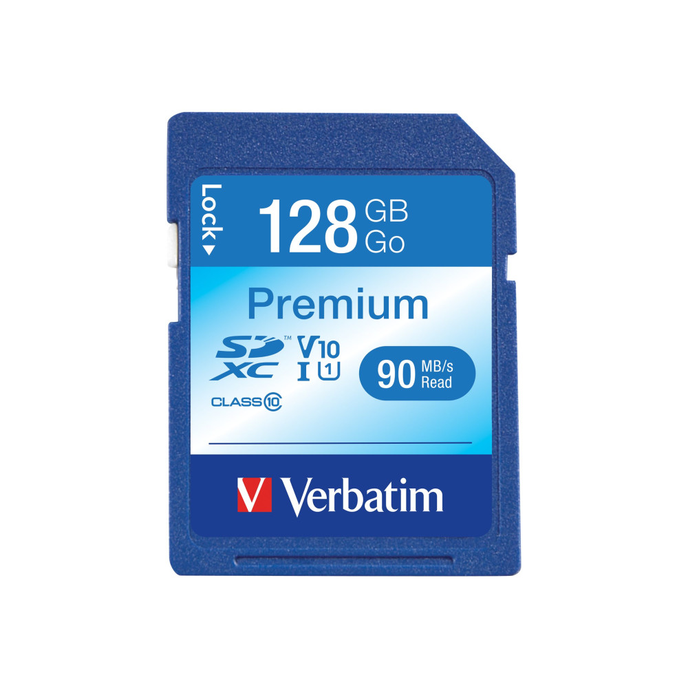 Produktbild för Verbatim Premium - flash-minneskort - 128 GB - SDXC UHS-I