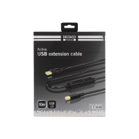 Produktbild för DELTACO USB-EX10M - USB-kabel - USB typ B till USB - 10 m