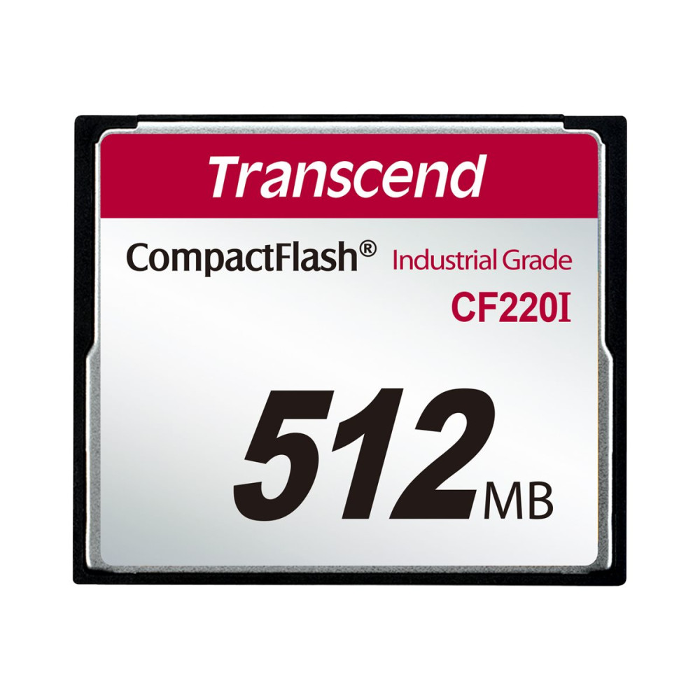 Produktbild för Transcend CF220I Industrial Temp - flash-minneskort - 512 MB - CompactFlash