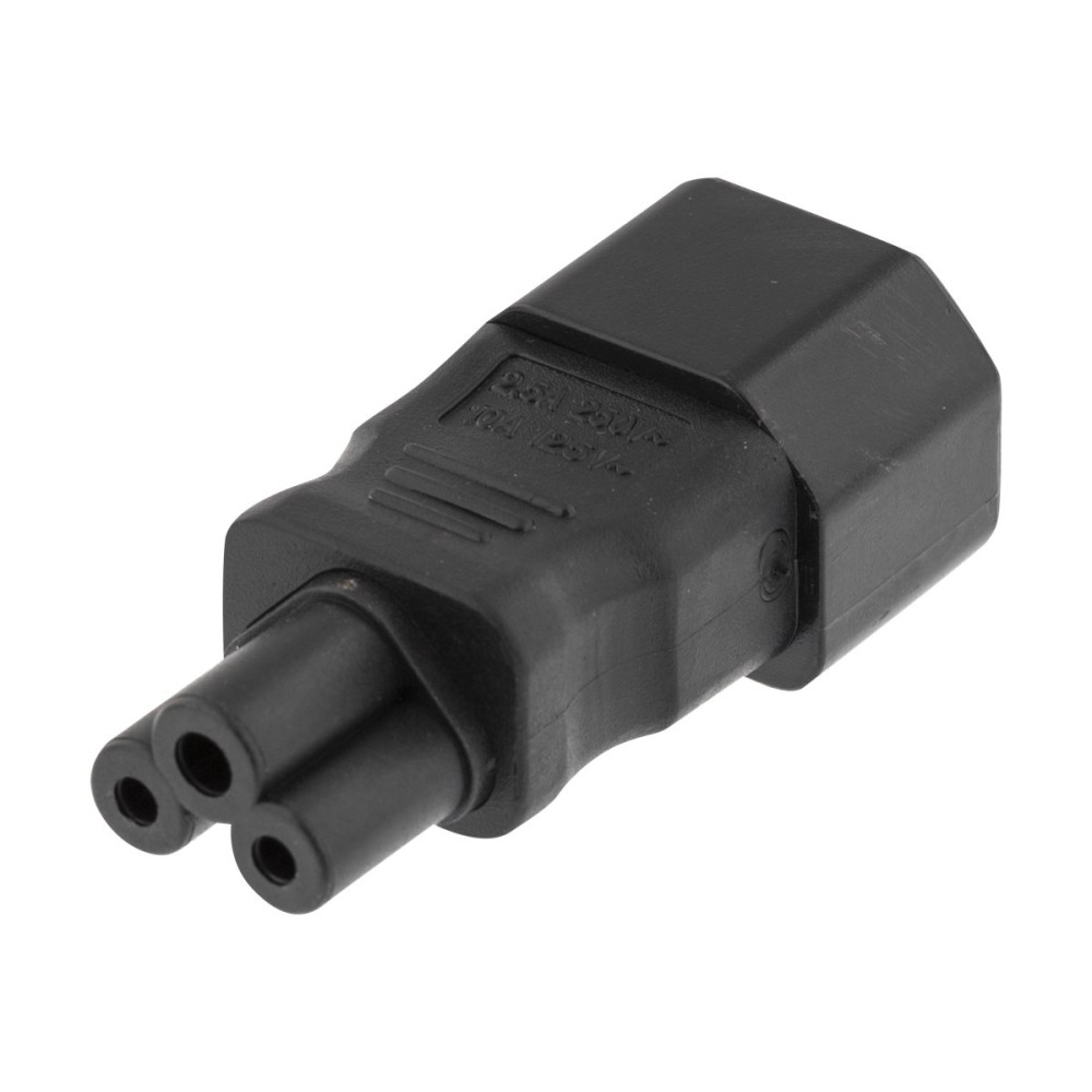 Produktbild för DELTACO DEL-1011 - adapter för effektkontakt - IEC 60320 C5 till IEC 60320 C14
