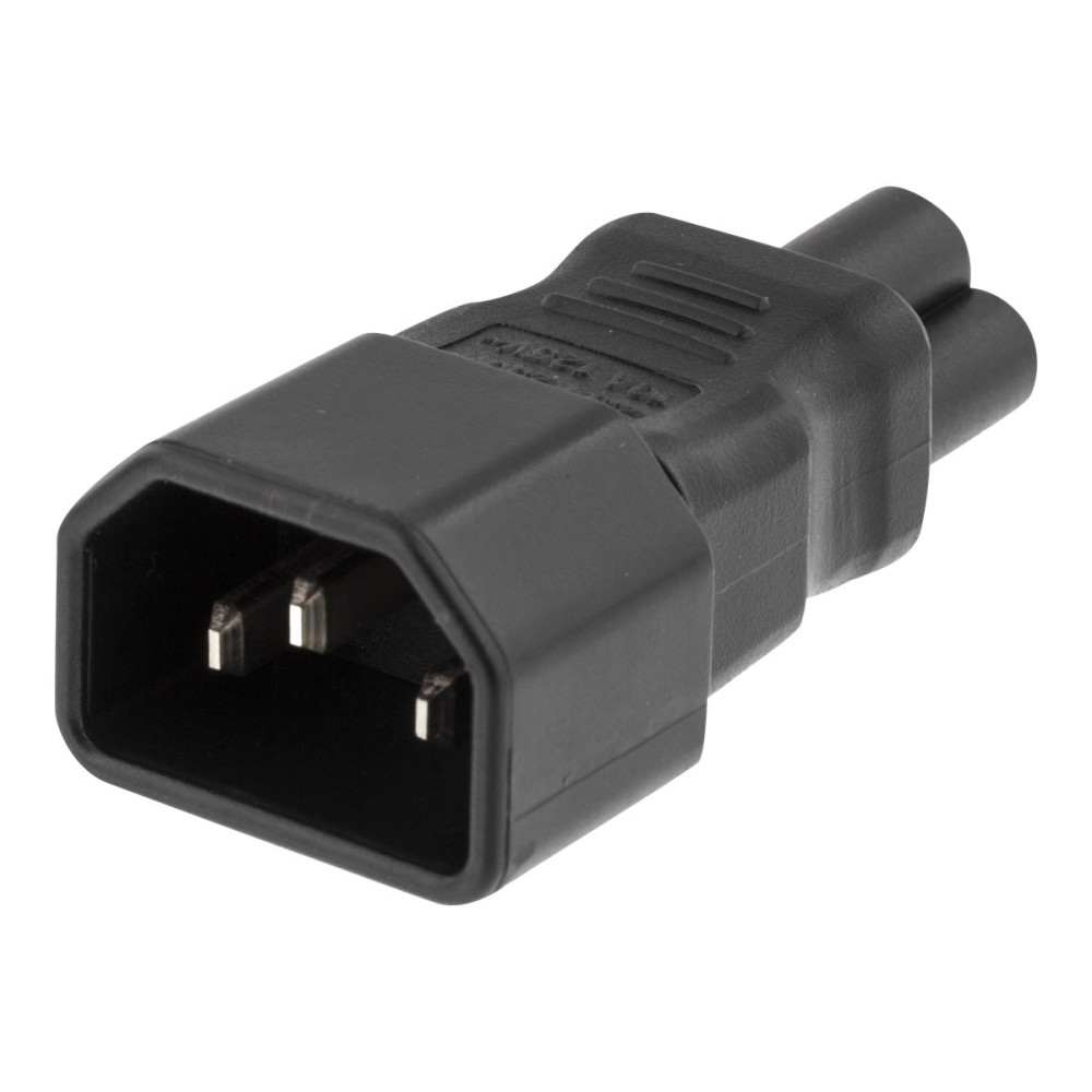 Produktbild för DELTACO DEL-1011 - adapter för effektkontakt - IEC 60320 C5 till IEC 60320 C14