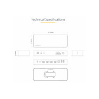 Produktbild för StarTech.com Universell dockningsstation för bärbara datorer med två 4K-bildskärmar - USB-C/USB 3.0 - 100W PD - dockningsstation - USB-C - 2 x HDMI, 2 x DP - 1GbE