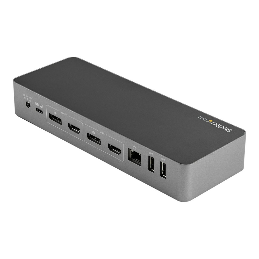 Produktbild för StarTech.com Universell dockningsstation för bärbara datorer med två 4K-bildskärmar - USB-C/USB 3.0 - 100W PD - dockningsstation - USB-C - 2 x HDMI, 2 x DP - 1GbE