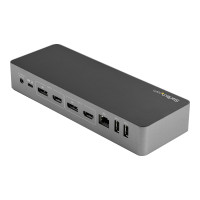 Produktbild för StarTech.com Universell dockningsstation för bärbara datorer med två 4K-bildskärmar - USB-C/USB 3.0 - 100W PD - dockningsstation - USB-C - 2 x HDMI, 2 x DP - 1GbE
