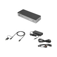 Produktbild för StarTech.com Universell dockningsstation för bärbara datorer med två 4K-bildskärmar - USB-C/USB 3.0 - 100W PD - dockningsstation - USB-C - 2 x HDMI, 2 x DP - 1GbE